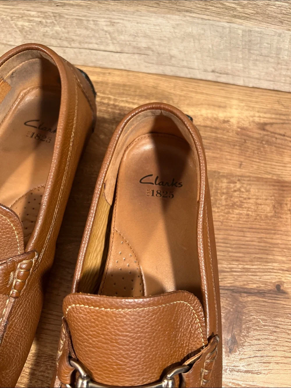 Clarks 1825 Chestnut Brown Leather Bit Loafers